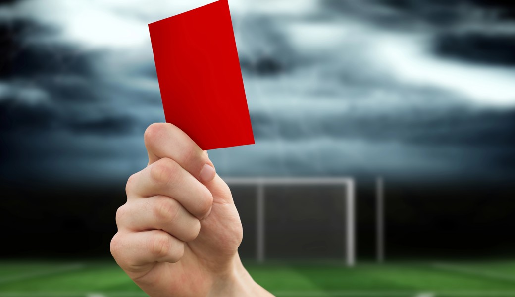 Gleich vier Spieler des FC Gams erhielten letzten Freitagabend den roten Karton gezeigt.