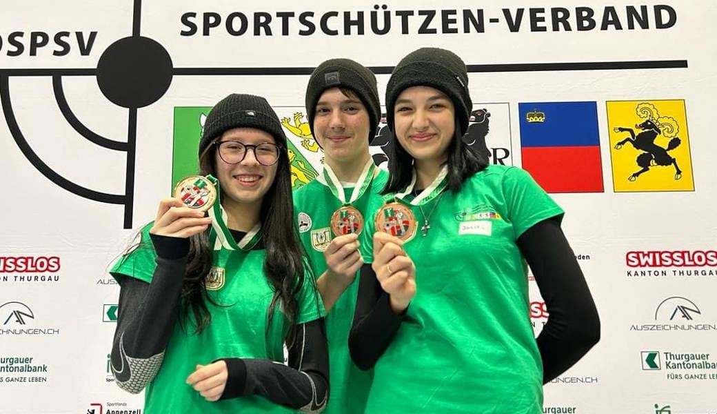  Bronze geholt (von links): Fabienne Sawall, Raffael Eggenberger und Josipa Matanovic. 