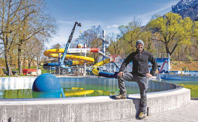 Die neue Attraktion im Freibad Vaduz ist fast fertig