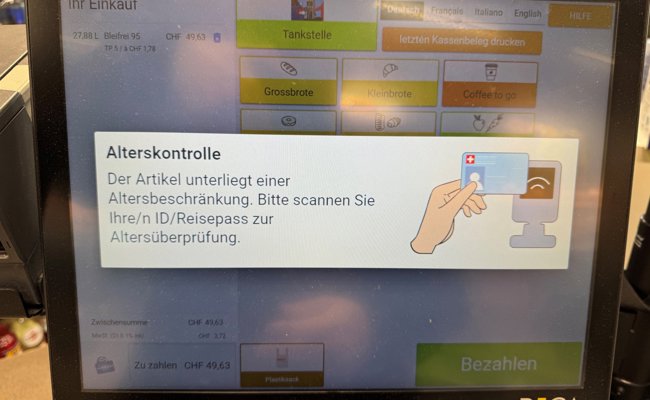 Alkohol-Einkauf ohne Personal-Check: Coop Pronto lässt Kunden die ID scannen