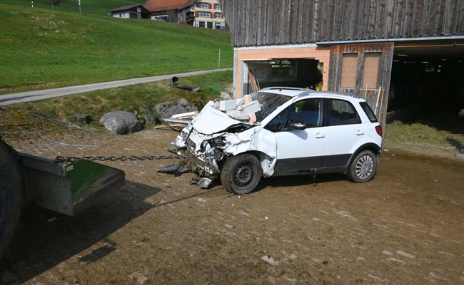 In Stall gecrasht: Kuh darin musste eingeschläfert werden