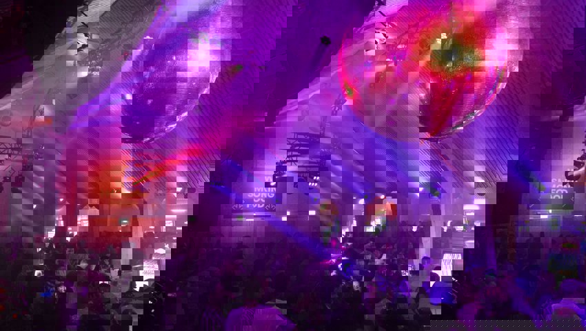 Nach dem Besuch der Hallen wird in der «Olma Plaza» getanzt.