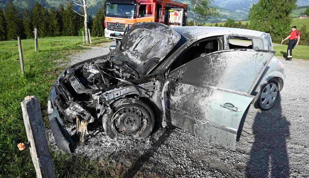 Das Auto brannte vollständig aus.