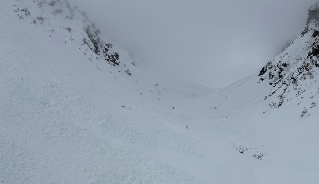 Hier wurden die Skitourengänger von einer Lawine erfasst: Aufstieg zur Zaporttahütte.