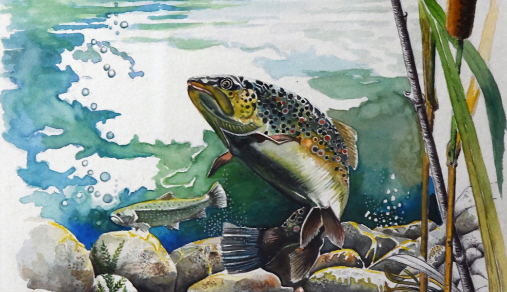 Pips Gantenbein zeichnet auch winterliche Eindrücke, wie er hier im Tätschhus zeigt. 