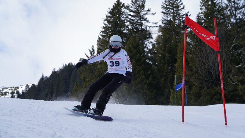  Cliona Berger war die zweitschnellste Snowboarderin. 