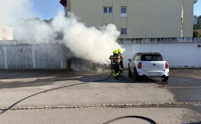 Garagenbox ausgebrannt – 15'000 Franken Schaden