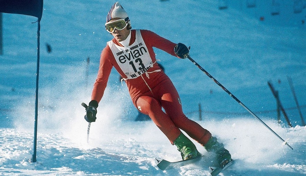«Wir waren keine Kraftprotze»: Ernst Good 1975 in einem Weltcup-Riesenslalom.