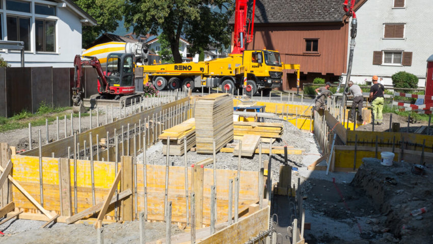  Ein Einfamilienhaus entsteht: 6798 davon gab es 2020 in den sechs Werdenberger Gemeinden.