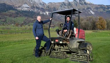 Greenkeeping ohne Pause: In Gams wird auch im Winter Golf gespielt