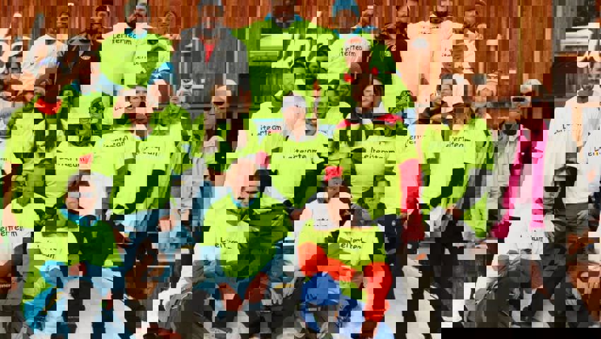  Engagiert vom ersten bis zum letzten Tag: Das Leiterteam des Skikurses. 