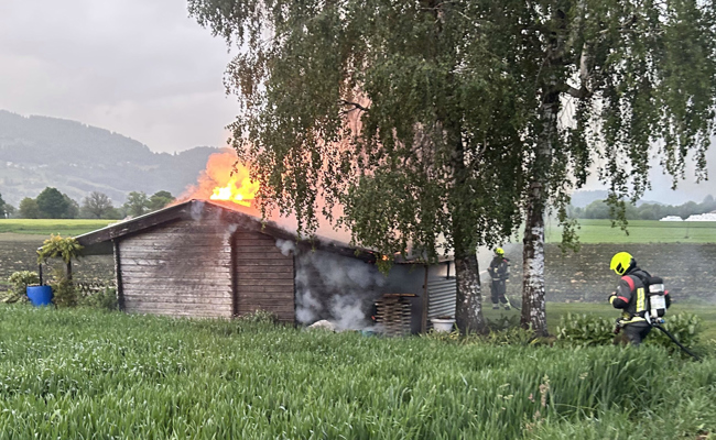 Schrebergarten brannte wegen Holzasche