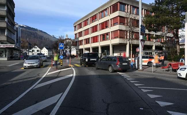 Eine Verletzte bei Kollision an Fussgängerübergang
