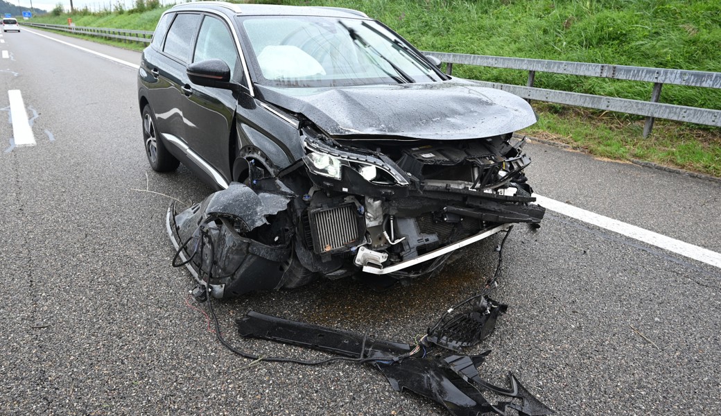 Das Auto nach dem Unfall.