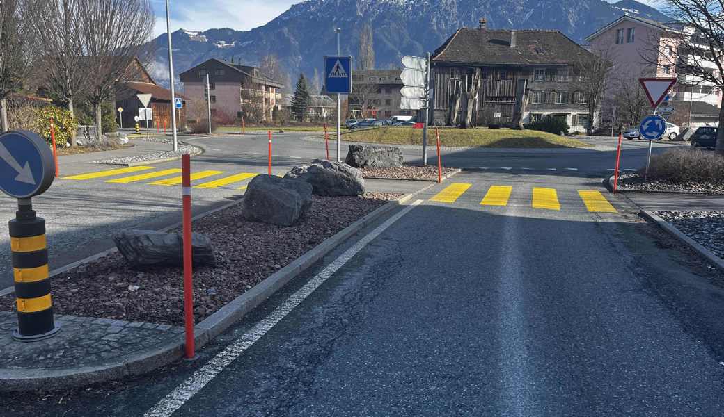 Der Unfall ereignete sich kurz vor dem Kreisverkehr Werdenberg.