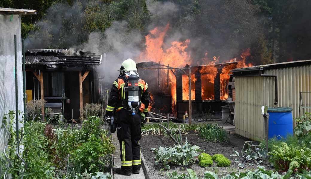 Schrebergärten in Flammen – über 150’000 Franken Schaden