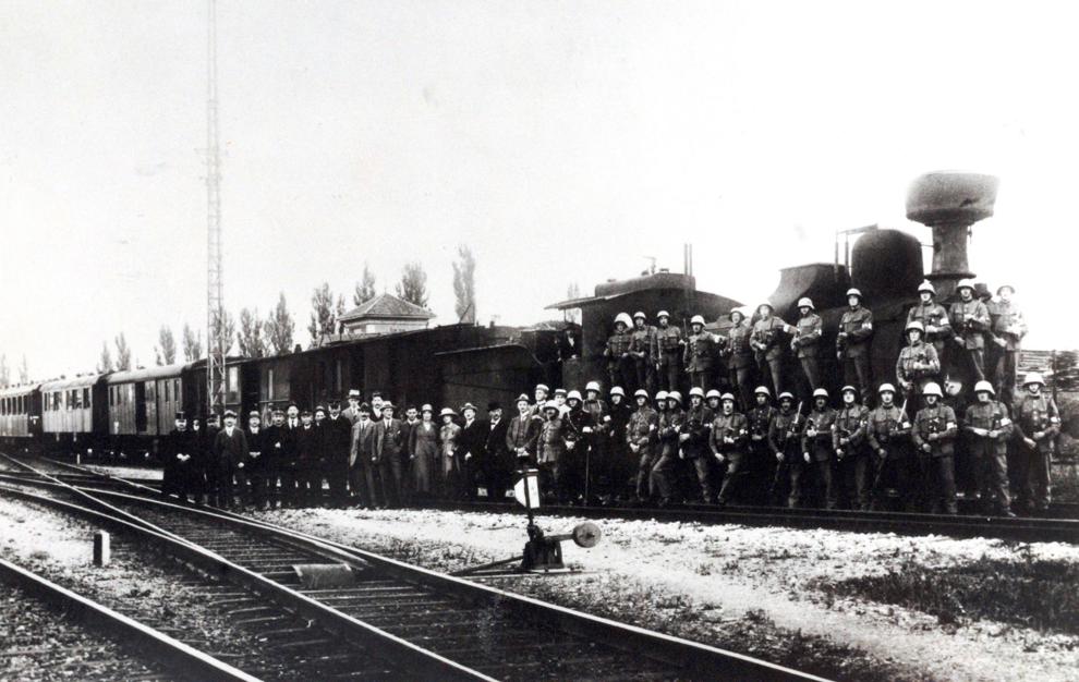 K1600 Bewachter Flüchtlingszug 1919