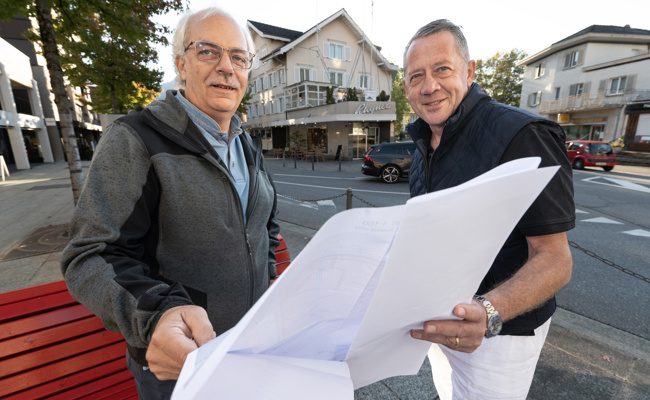 Baustelle Rhyner-Parkhof: Auch oben an der Bahnhofstrasse wird’s eng