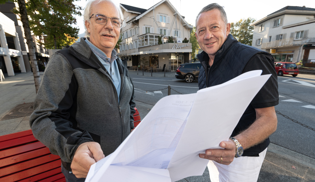 Baustelle Rhyner-Parkhof: Auch oben an der Bahnhofstrasse wird’s eng