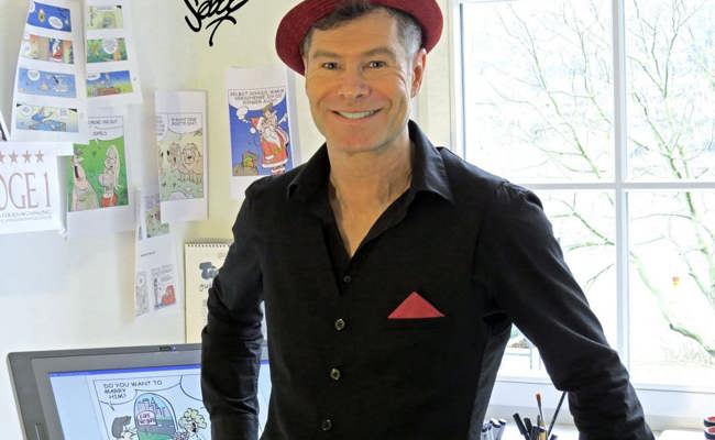 «Cartoons sind meine Kinder»: Wie der Berliner Andreas Brandt die Ostschweiz zum Lachen bringt