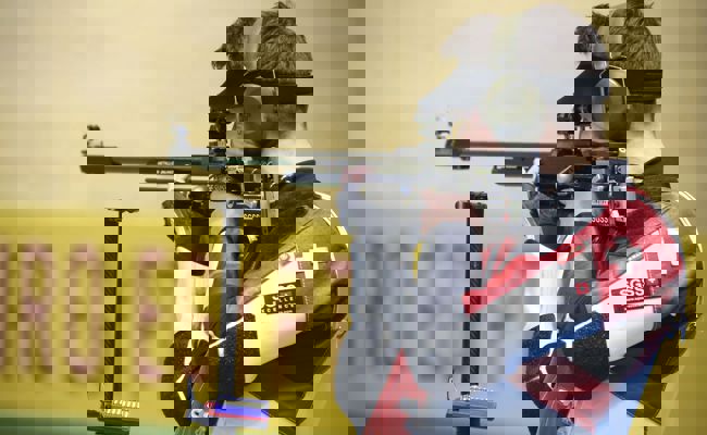 Der nächste Erfolg: Sportschütze Christoph Dürr steht im Final des Weltcups