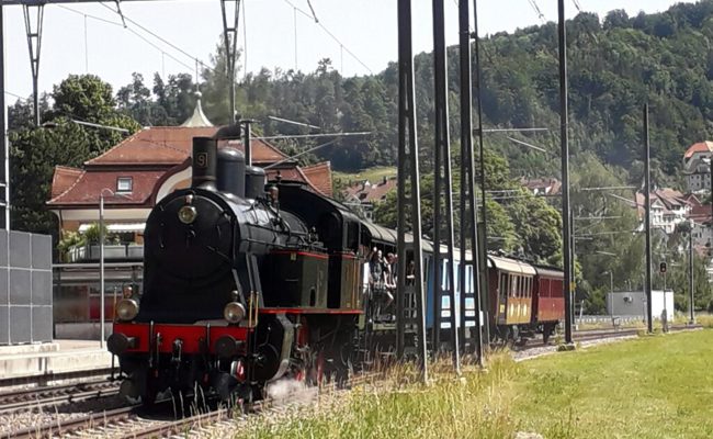 Auf der Originalstrecke der Bodensee-Toggenburg-Bahn fuhr ein Nostalgiezug nach Nesslau