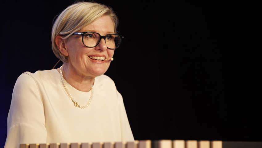 Andrea Berlinger Schwyter bei ihrer Präsidalansprache.