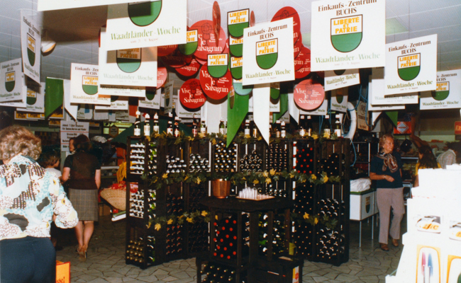 Waadtländerwoche im Einkaufszentrum – Buchs im Jahr 1974