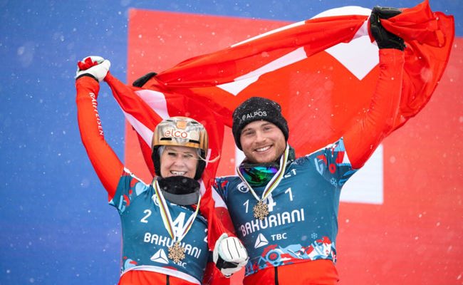 Auch im Team erfolgreich: Alpin-Snowboarderin Julie Zogg gewinnt WM-Bronze