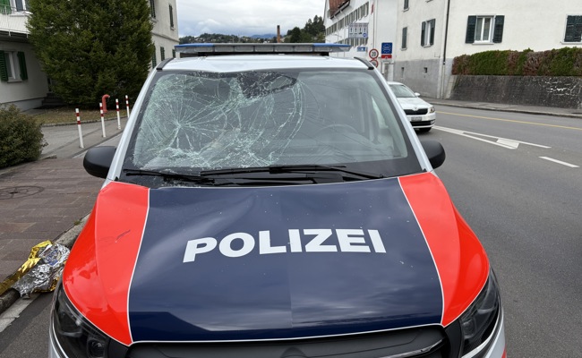Spektakuläre Flucht: Mann springt vom Dach direkt auf Polizeiauto