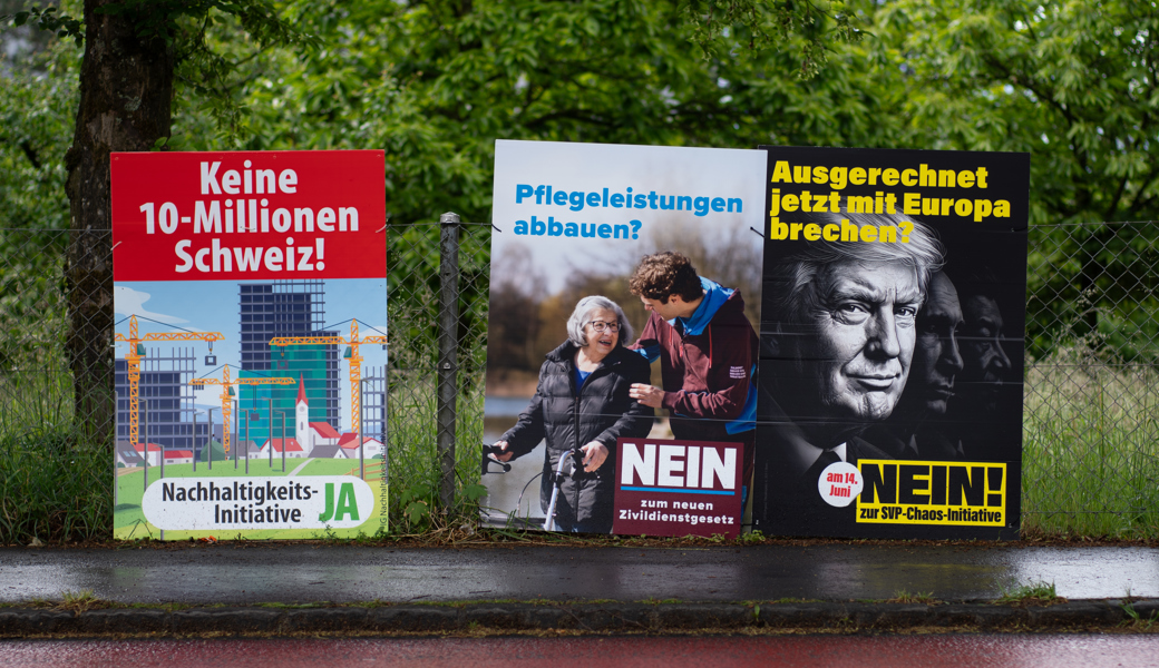 Der Abstimmungskampf wird auf beiden Seiten mit grossem Engagement geführt – und mit vielen Plakaten.