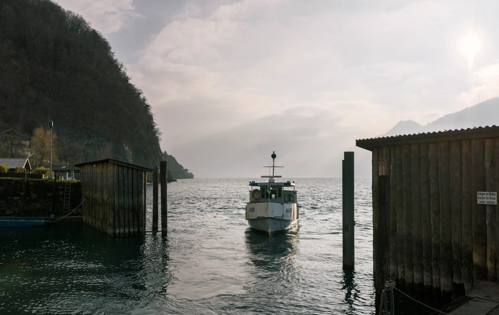 Schiff Vor Quinten Bild Christian Beutler Keystone