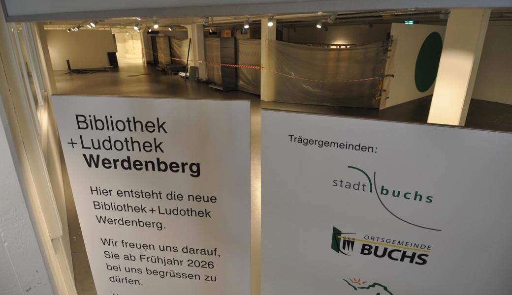 Das Untergeschoss im MParc in Buchs: Hier sollen Bibliothek und Ludothek zusammengeführt werden.