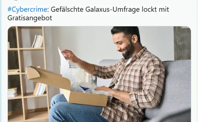 Kantonspolizei warnt vor gefälschter Galaxus-Umfrage