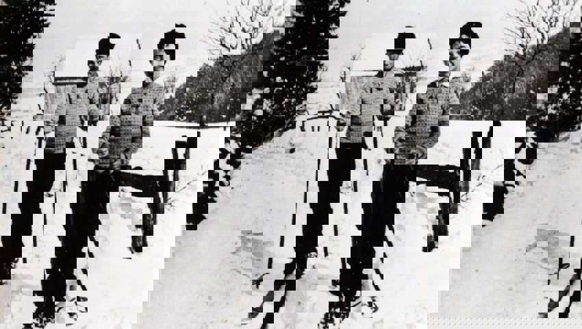  Zwei Buchser Schüler wagten sich hier einst auf die Ski.