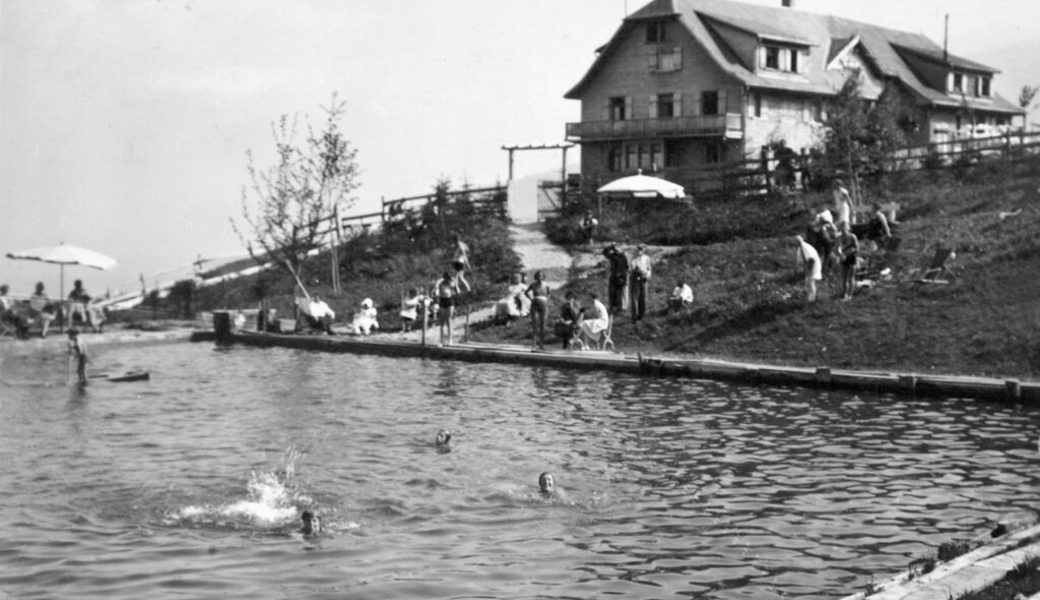 Als man am Gamserberg baden konnte: Das Kurhaus lockte mit einem Schwimmbad