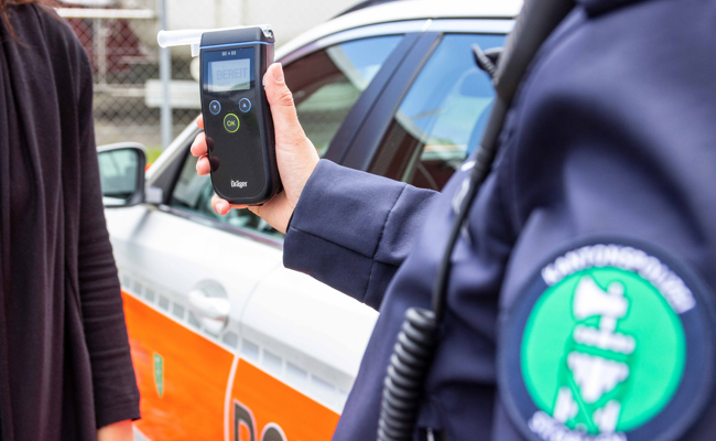 Fahrunfähige Automobilistin prallt gegen Metallpfosten