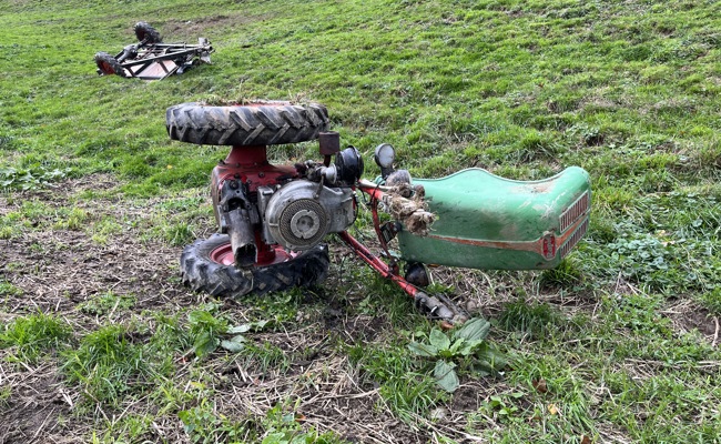 Elfjähriger baut Unfall mit einem Einachser