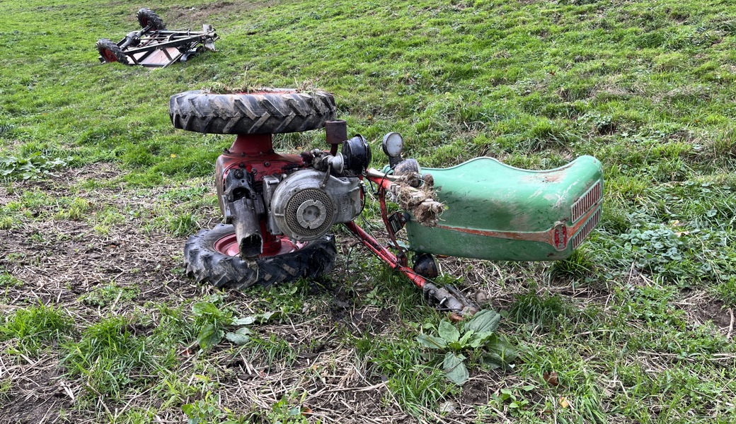 In Rüthi verlor ein Elfjähriger die Kontrolle über einen Einachser, der sich in der Folge überschlug.