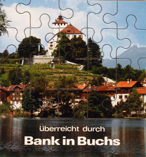  Dieses Puzzle zeigt Werdenberg, ein Präsent der ehemaligen Bank in Buchs. 