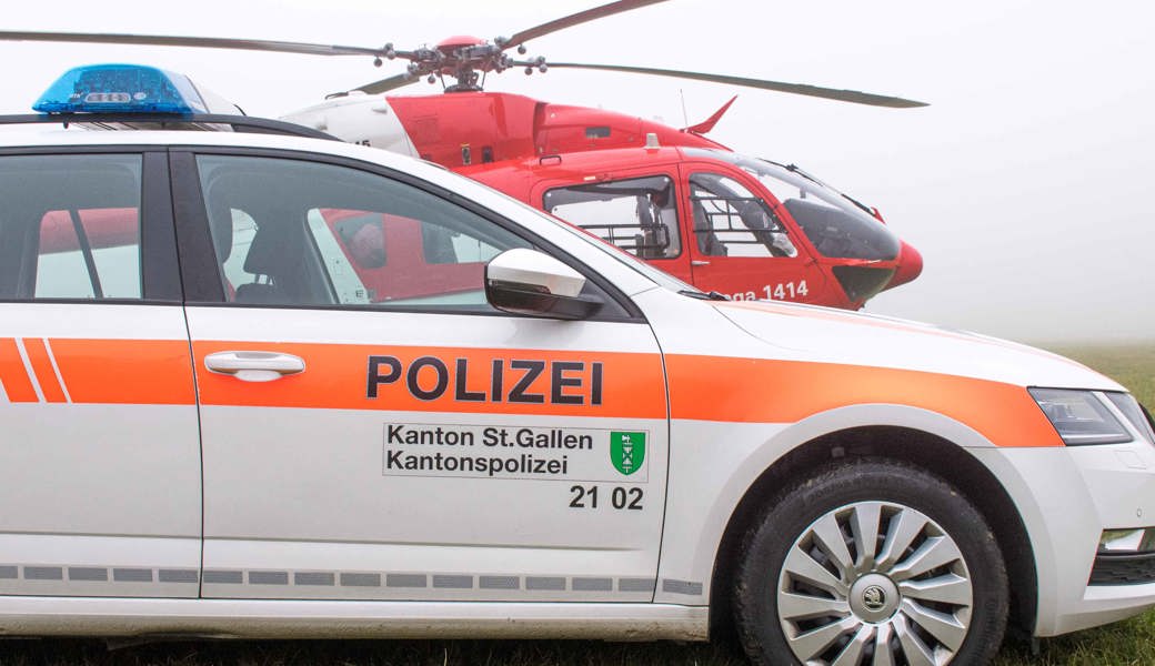 Tödlicher Unfall im Sarganserland: Im Einsatz standen unter anderem die Polizei und die Kapo.