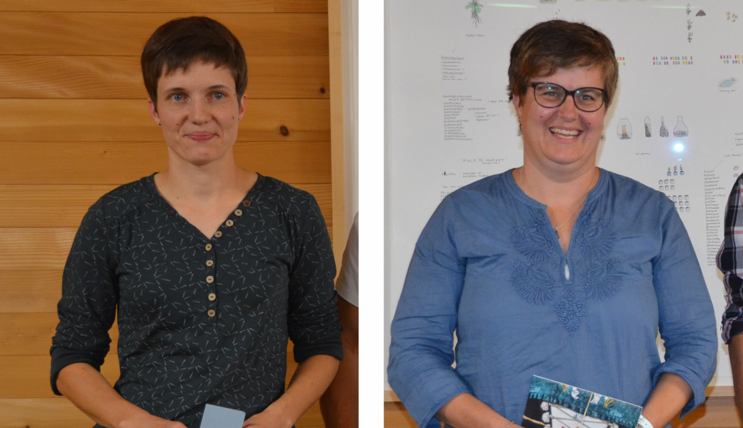 Brigitte Koster bei den Betriebsleitenden (links) und Anita Gstöhl bei den Meisterlandwirten schlossen ihre Ausbildung beide mit einer 6 ab.