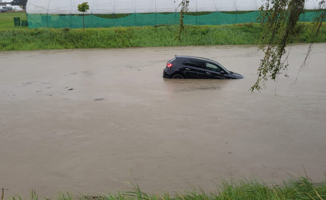 Junger Autofahrer fuhr in Binnenkanal, konnte sich aber ans Ufer retten
