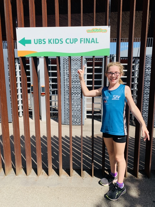 Ein Erlebnis, überhaupt am Finaltag des UBS Kids Cups dabei zu sein: Nina Leuener vom STV Sennwald.