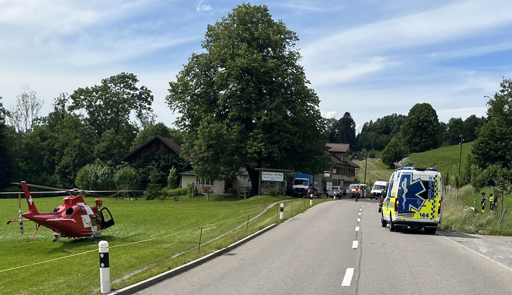 Der Unfall ereignete sich auf Höhe Germen ob Nesslau.