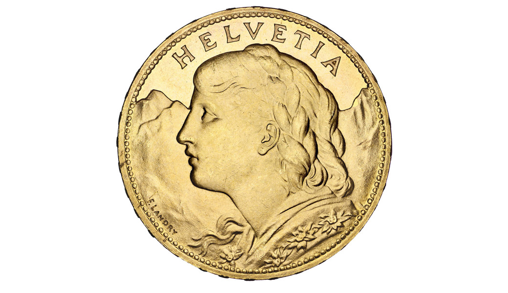 Das 100-Franken-Goldvreneli von 1925 ist eine gefragte Sammlermünze.