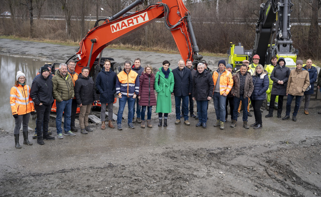Baggern für die Artenvielfalt: Einblick in die Baustelle am Werdenberger Binnenkanal
