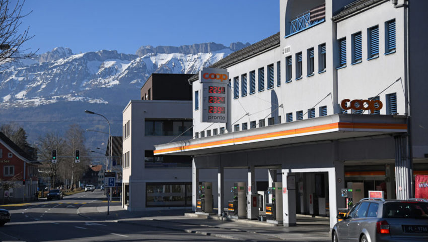  Der Tankstellenshop in Buchs, der am Sonntagabend überfallen wurde. 