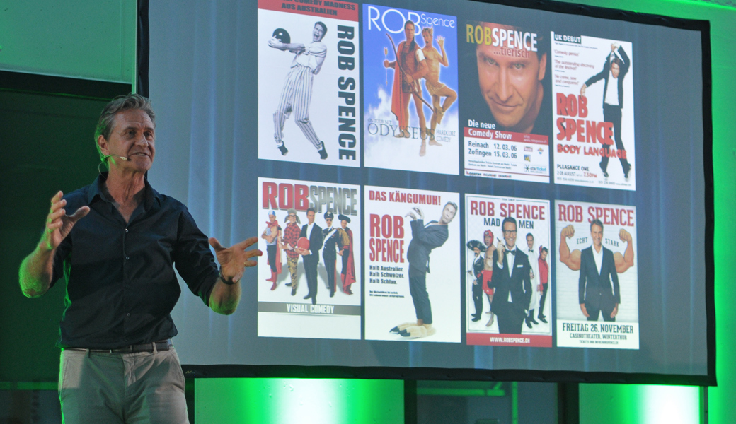 Inspirierend, unterhaltend und reichhaltig: Komiker und Humor-Coach Rob Spence  am KMU-Profil in Sennwald.