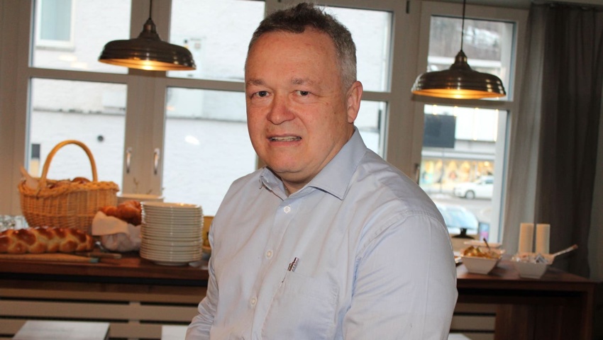 Kilian Looser, Präsident der Region Toggenburg und Gemeindepräsident von Nesslau, beim Neujahrsbrunch in Wattwil.